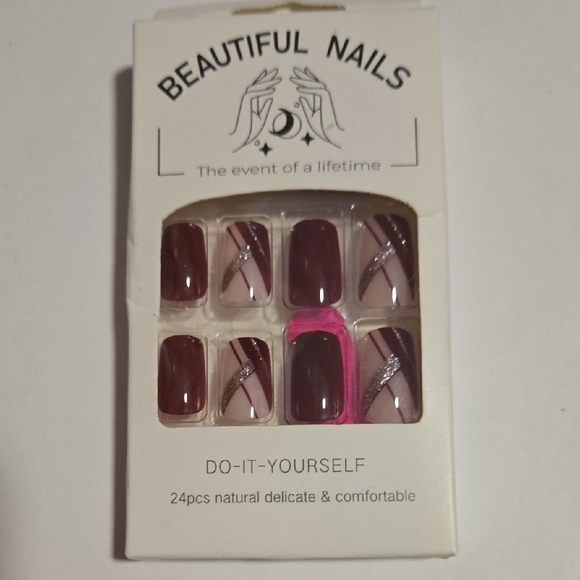 (5/$25) Do-It-Yourself Nail Set - Pink and Brown - Picture 1 of 1